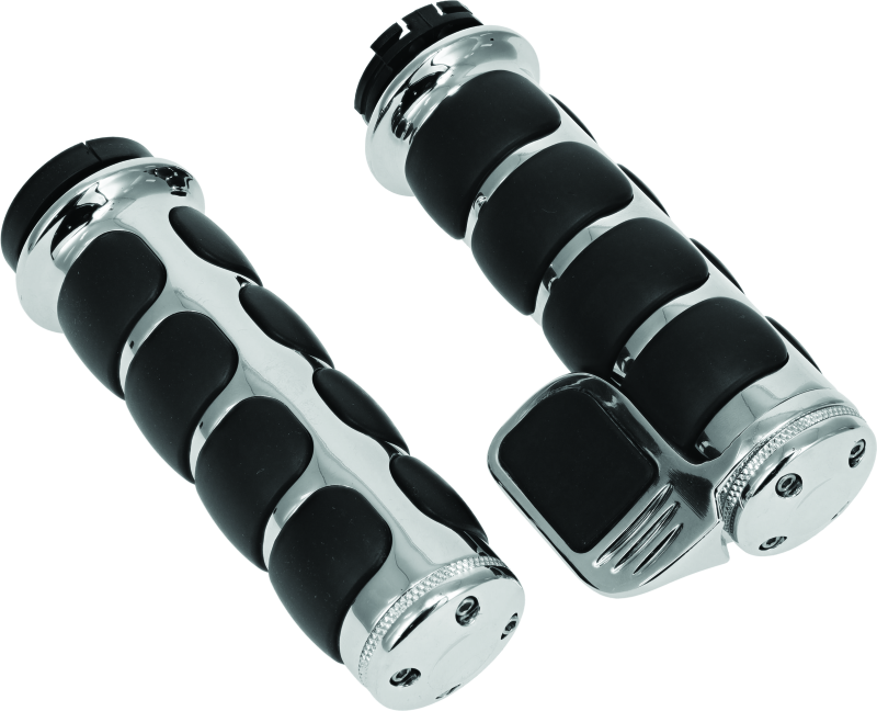 Kuryakyn #6342 - ISO Grip With Throttle Boss Dual Cable Chrome