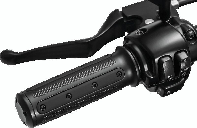 Kuryakyn #6121 - Heavy Industry Grips Dual Cable Black