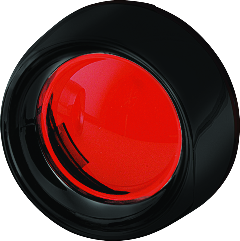 Kuryakyn #5482 - Deep Dish Bezels Red Lens Gloss Black