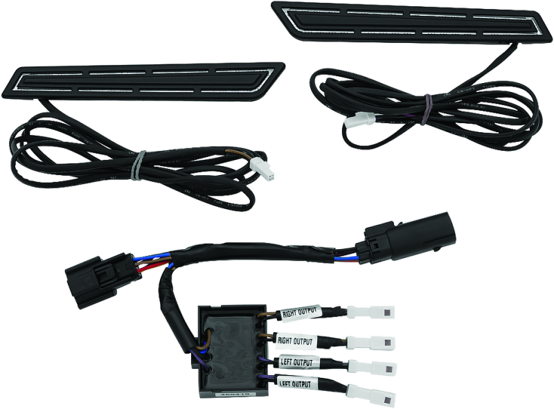 Kuryakyn #5477 - LED Saddlebag Hinge Accents Black