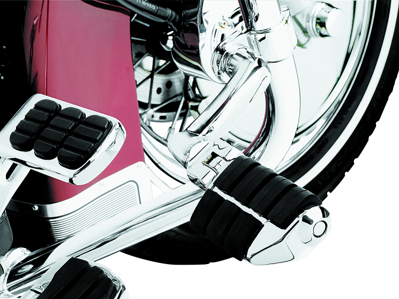 Kuryakyn #4575 - Longhorn Offset Dually ISO Pegs With 1-1/4in Clamp Chrome