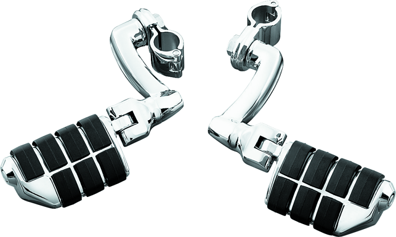 Kuryakyn #4575 - Longhorn Offset Dually ISO Pegs With 1-1/4in Clamp Chrome