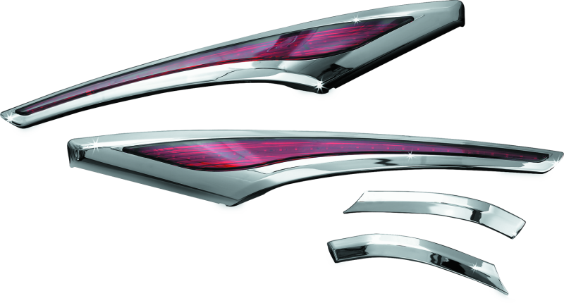 Kuryakyn #3232 - L.E.D. Saddlebag Accent Swoops 12-17 GL1800 Chrome