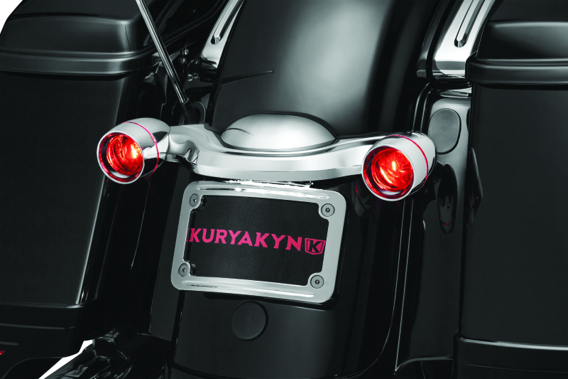 Kuryakyn #3157 - Curved License Plate Mount Chrome