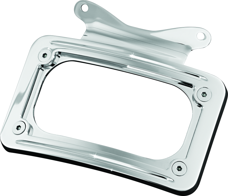 Kuryakyn #3157 - Curved License Plate Mount Chrome