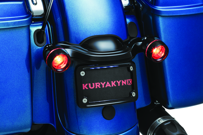 Kuryakyn #3147 - Curved License Plate Mount Black