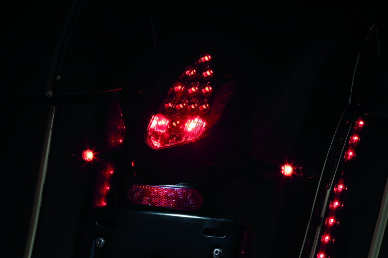 Kuryakyn #3129 - Rear Turn Signal & License Plate Mount Indian Black