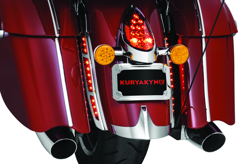 Kuryakyn #2898 - LED Rear Fender Strip Lights For Indian Chrome
