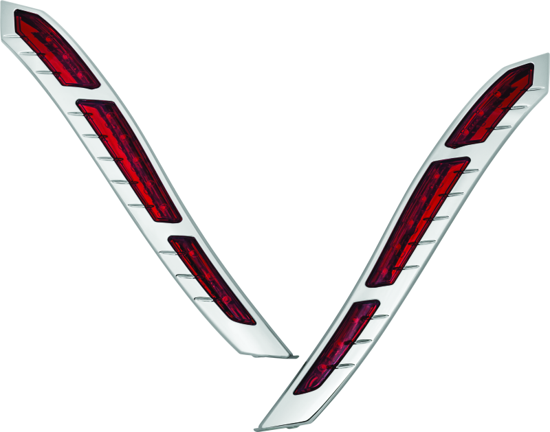Kuryakyn #2898 - LED Rear Fender Strip Lights For Indian Chrome