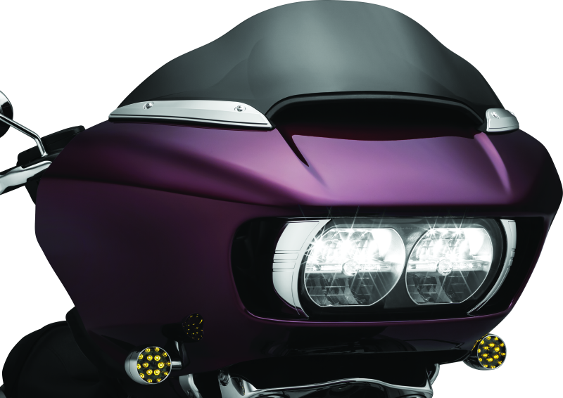 Kuryakyn #2632 - Windshield Side Trims Chrome