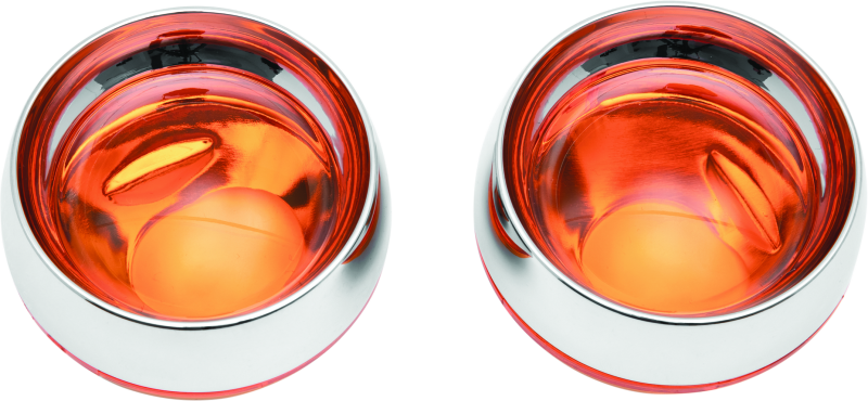 Kuryakyn #2268 - Deep Dish Bezels With Amber Lenses
