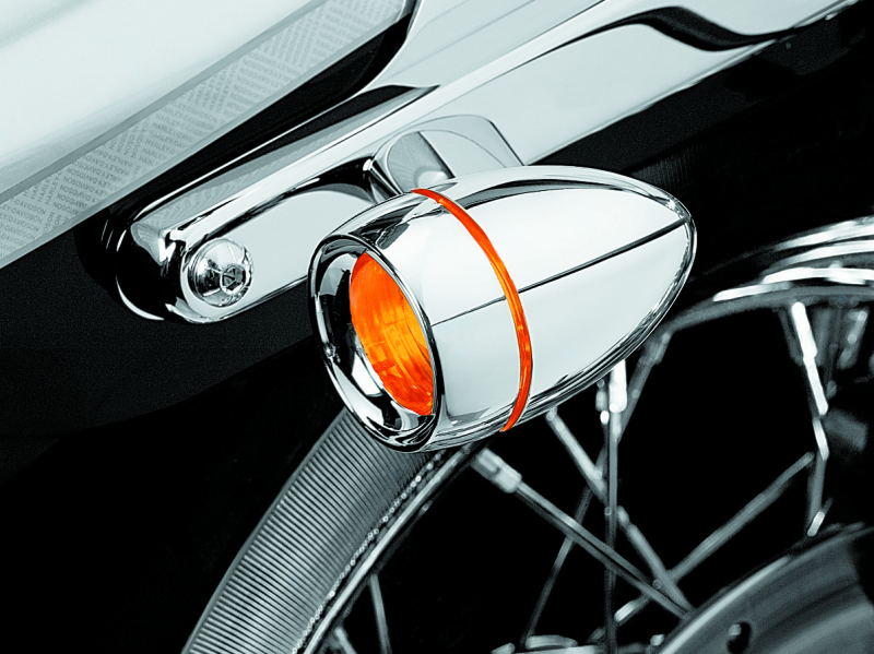 Kuryakyn #2108 - Deep Dish Bezel With Amber Lens Chrome