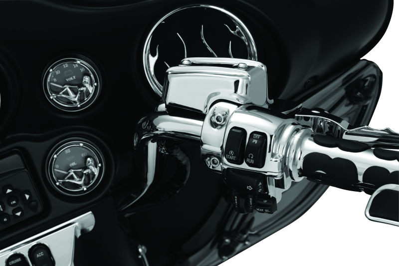 Kuryakyn #1740 - Handlebar Control Dress Up Kit Chrome