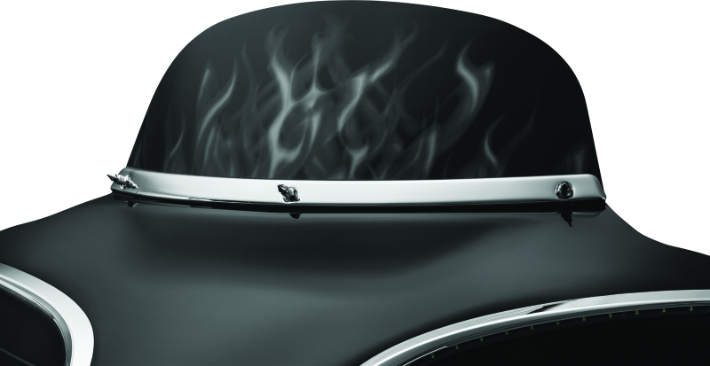 Kuryakyn #1310 - Smooth Windshield Trim 96-13 Touring Chrome