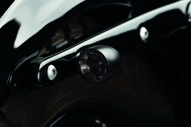 Kuryakyn #2555 - Bullet 1000 White/Amber Clear Lens Satin Black