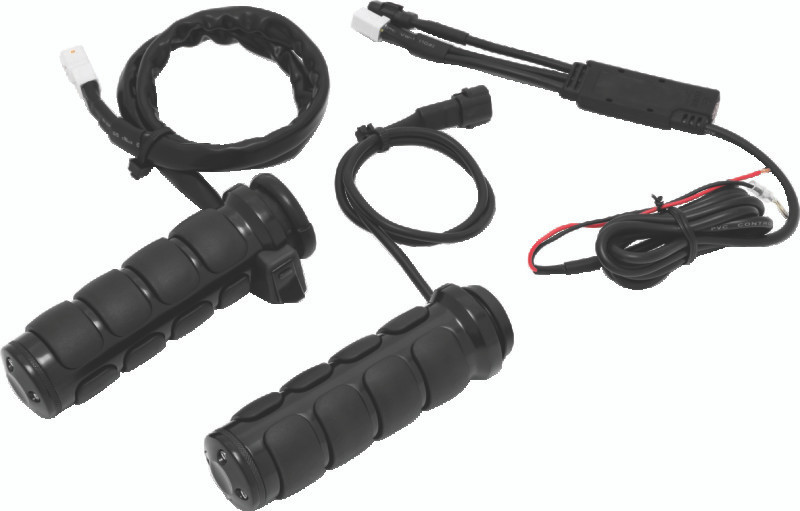 Kuryakyn #6472 - Heated ISO Grips Throttle-By-Wire Gloss Black