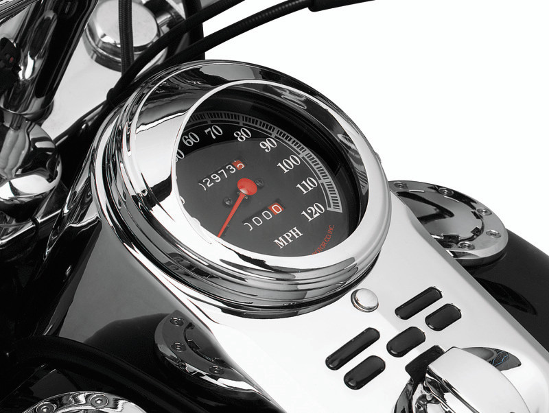 Kuryakyn #112 - Speedometer Trim Ring With Visor Chrome