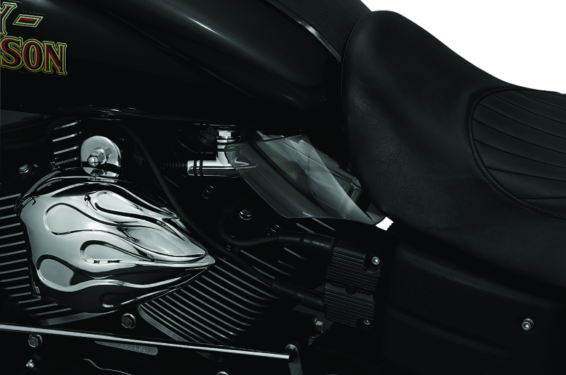 Kuryakyn #1317 - Saddle Shields Heat Deflectors 99-17 Dyna Models Smoke