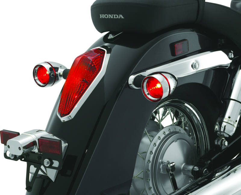 Kuryakyn #2269 - Deep Dish Bezels With Red Lenses