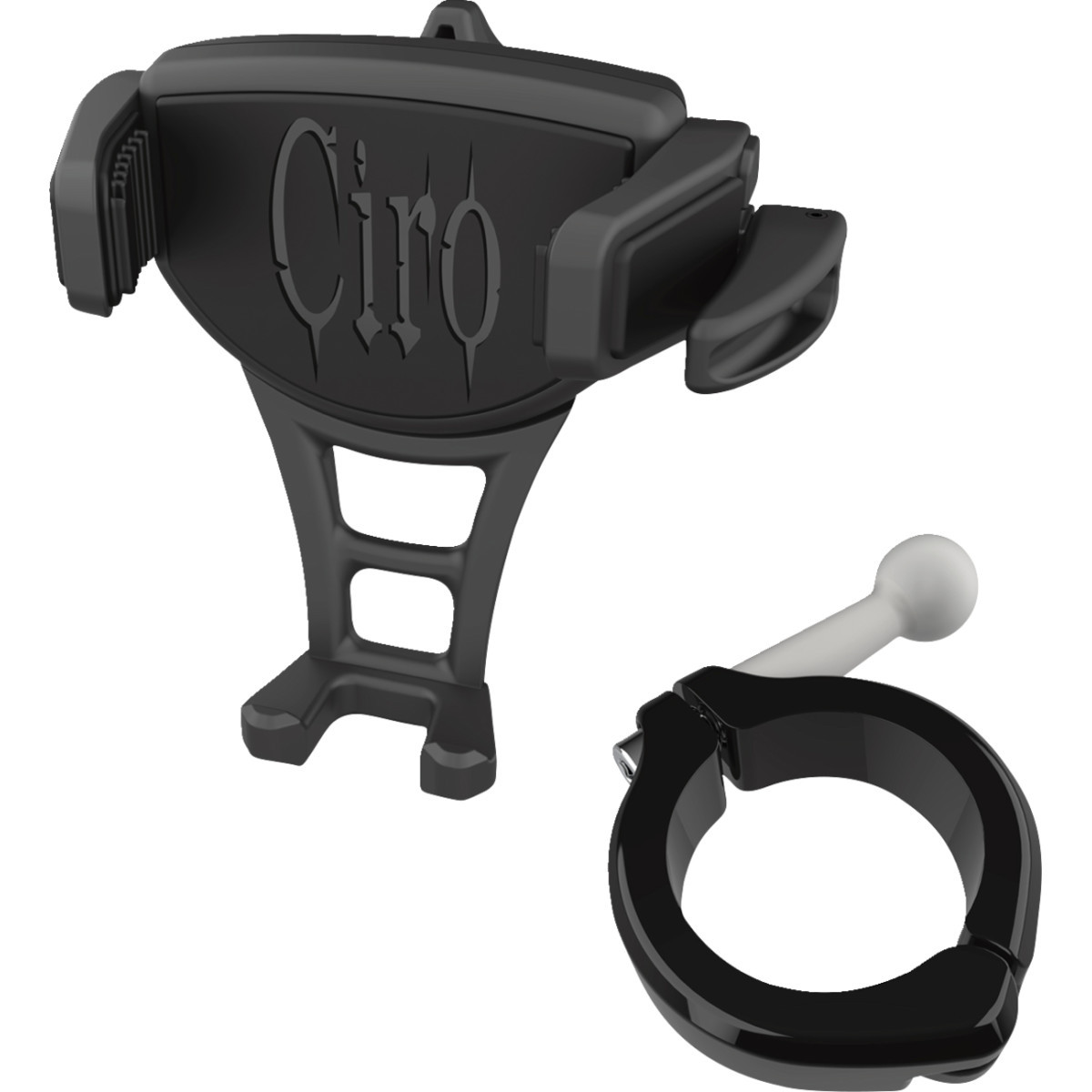 Ciro #50357 - Constrictor Phone Holder - Black - Black 1-1/2" Handlebar Mount
