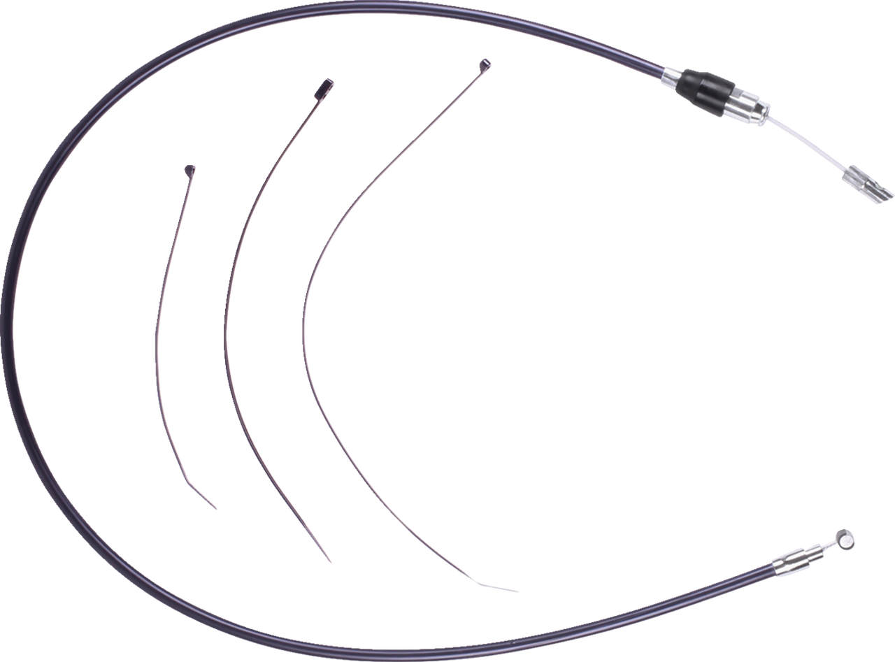 Drag Specialties Quick Connect Clutch Cable - Upper - Black/Chrome