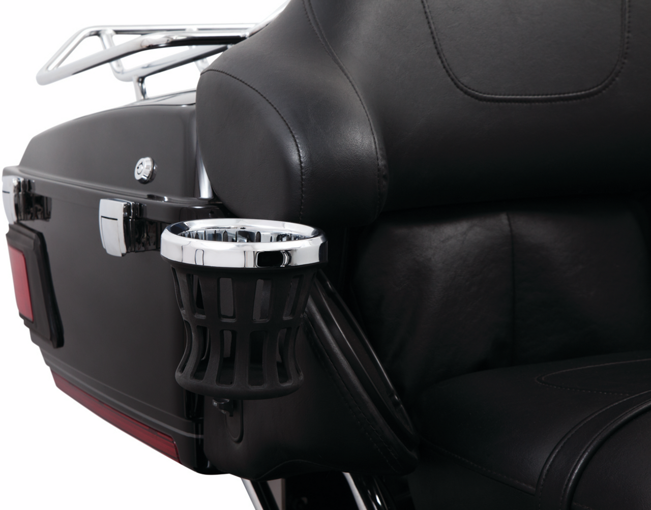 Ciro #55422 - Drink Holder - Gen 2 - Chrome - Passenger - Black Mount