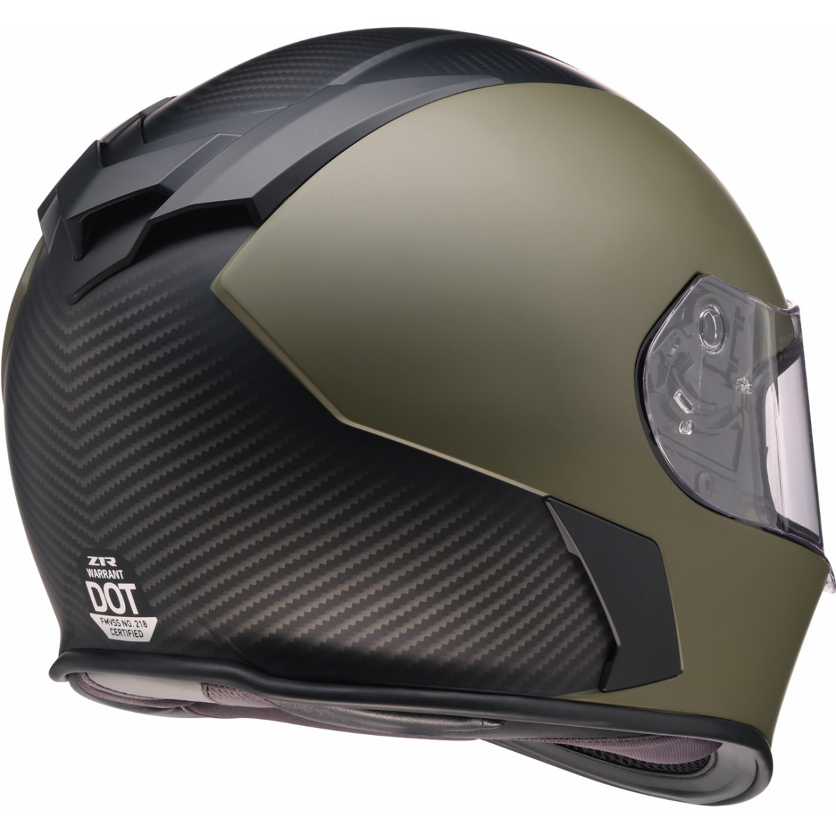 Z1R - Warrant Helmet - Carbon - Green - 2XL