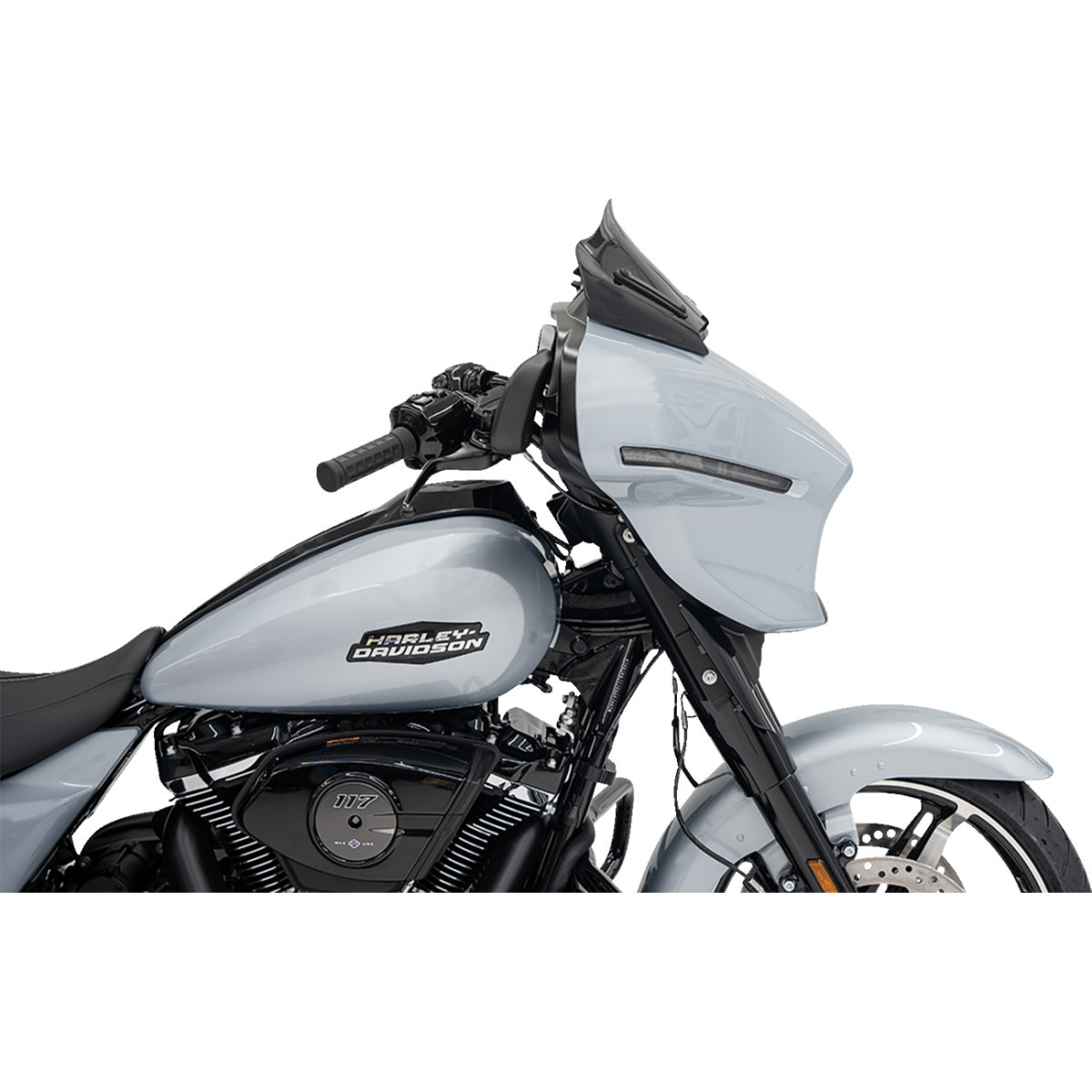 Klock Werks #KWW-01-0707-B - Flare® Windshield - 8" - Black - '23-'25 FLHX