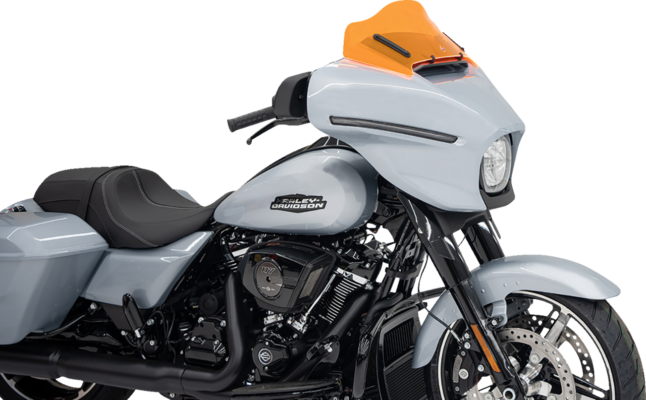 Klock Werks #KWW-01-0724 - Kolor Flare Windshield - 8" - Orange Ice - FLHX