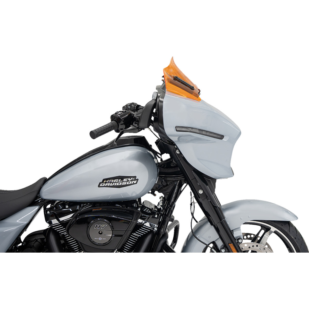 Klock Werks #KWW-01-0729 - Kolor Flare® Windshield - 8" - Orange - '23-'25 FLHX