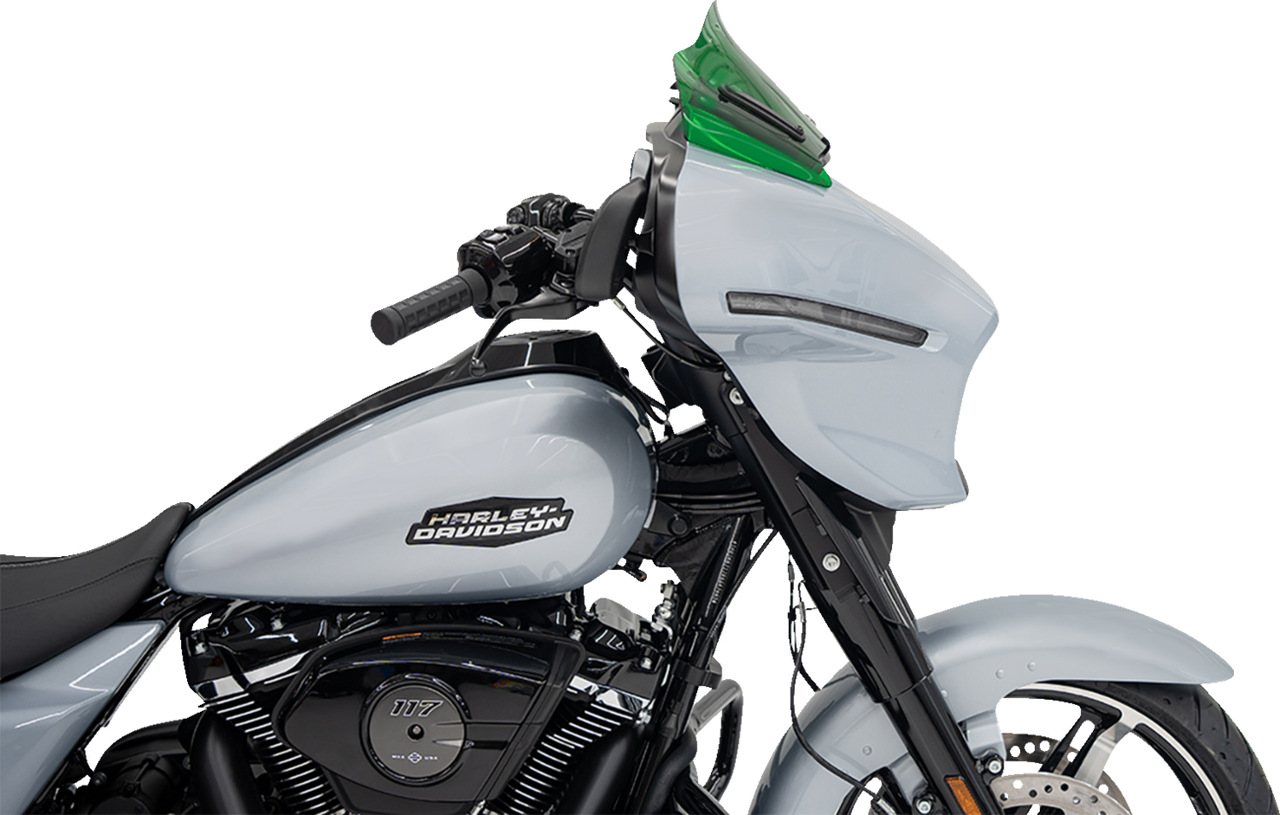 Klock Werks #KWW-01-0731 - Kolor Flare Windshield - 8" - Green - FLHX