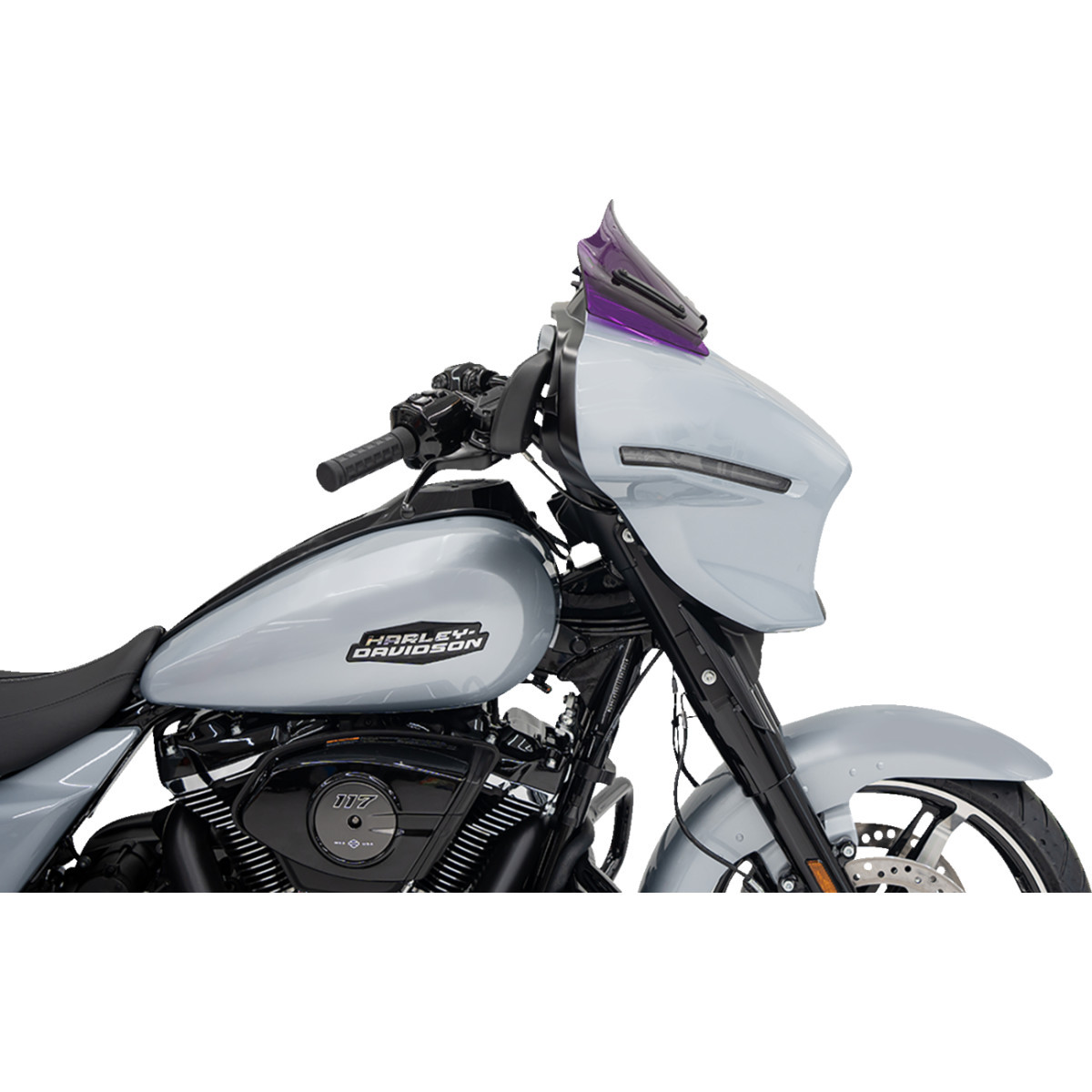 Klock Werks #KWW-01-0733 - Kolor Flare® Windshield - 8" - Purple - '23-'25 FLHX