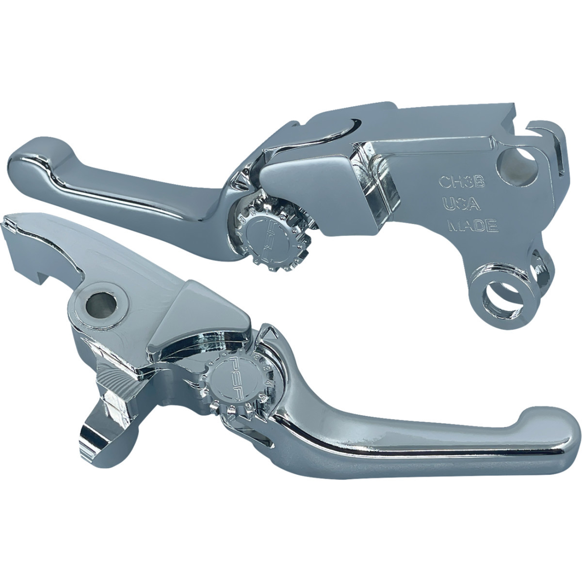 PSR #12-01667-20 - Anthem Adjustable Lever Set for Harley Models - Short - Chrome