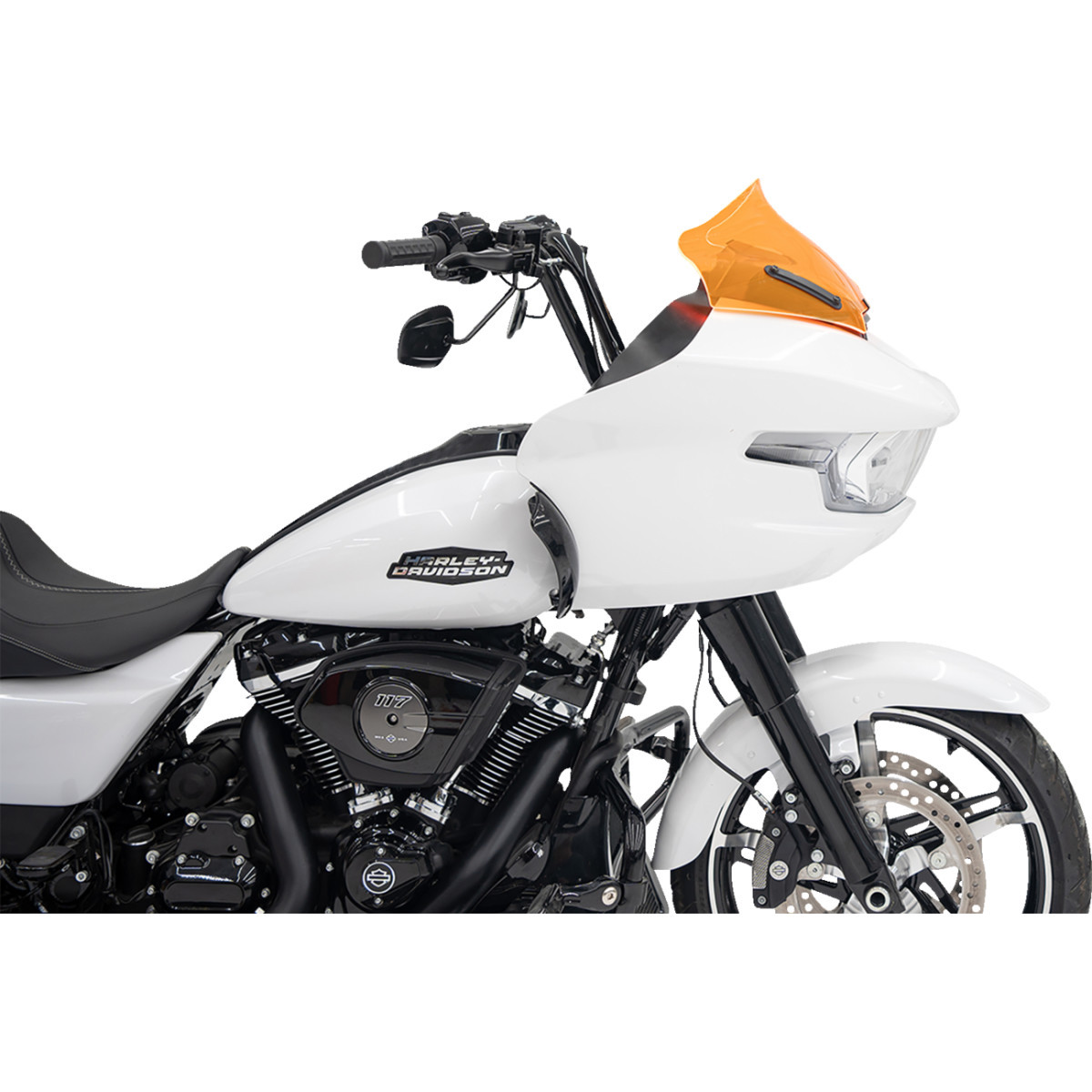 Klock Werks #KWW-01-0711 - Ice Flare® Windshield - 10" - Orange Ice - '23-'25 FLTRX