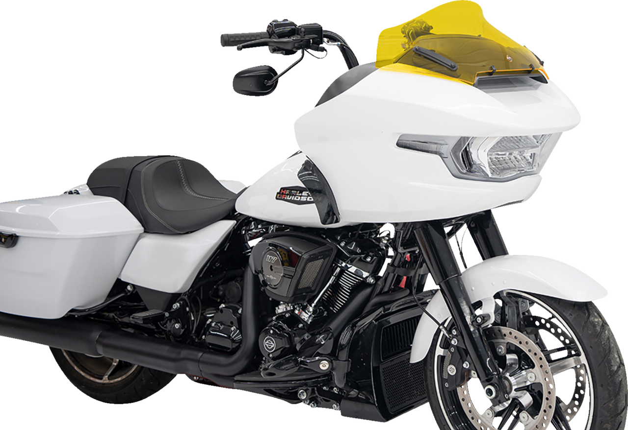 Klock Werks #KWW-01-0717 - Kolor Flare Windshield - 10" - Yellow - FLTR