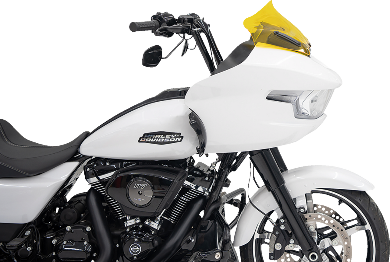 Klock Werks #KWW-01-0717 - Kolor Flare Windshield - 10" - Yellow - FLTR