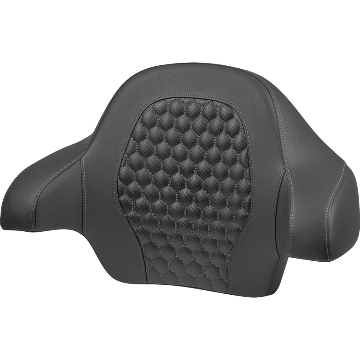 Saddlemen #814-07-19002 - Tour Pack Backrest Pad - Honeycomb - Gray Stitching - FLH/FLT '14-'24