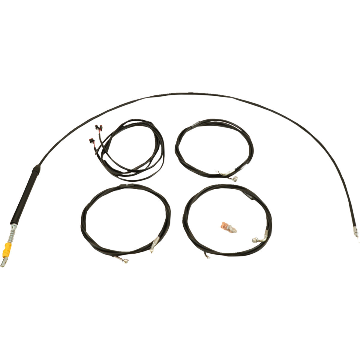 LA Choppers #LA-8059KT3-16B - Complete Plug-and-Play Cable Kit - 15" - 17" Handlebars - '23-'25 Touring - Black