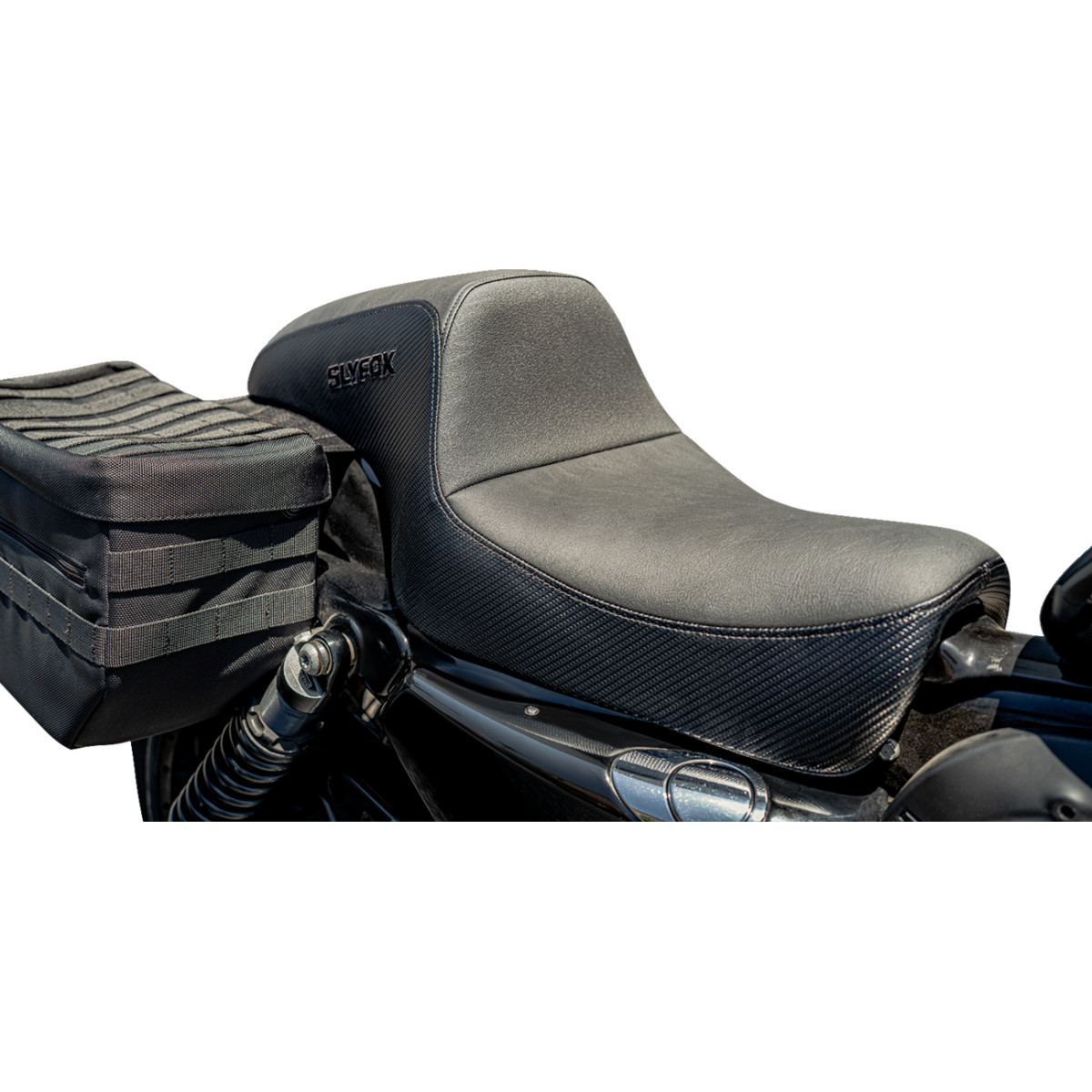 Slyfox #4684A-slyfox - Drifter Seat - Black Logo - Black Vinyl w/ Slipstop - Carbon Fiber - XL '04-'22