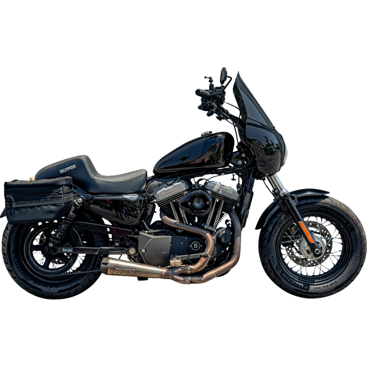 Slyfox #4684B-slyfox - Drifter Seat - Gray Logo - Black Vinyl w/ Slipstop - Carbon Fiber - XL '04-'22
