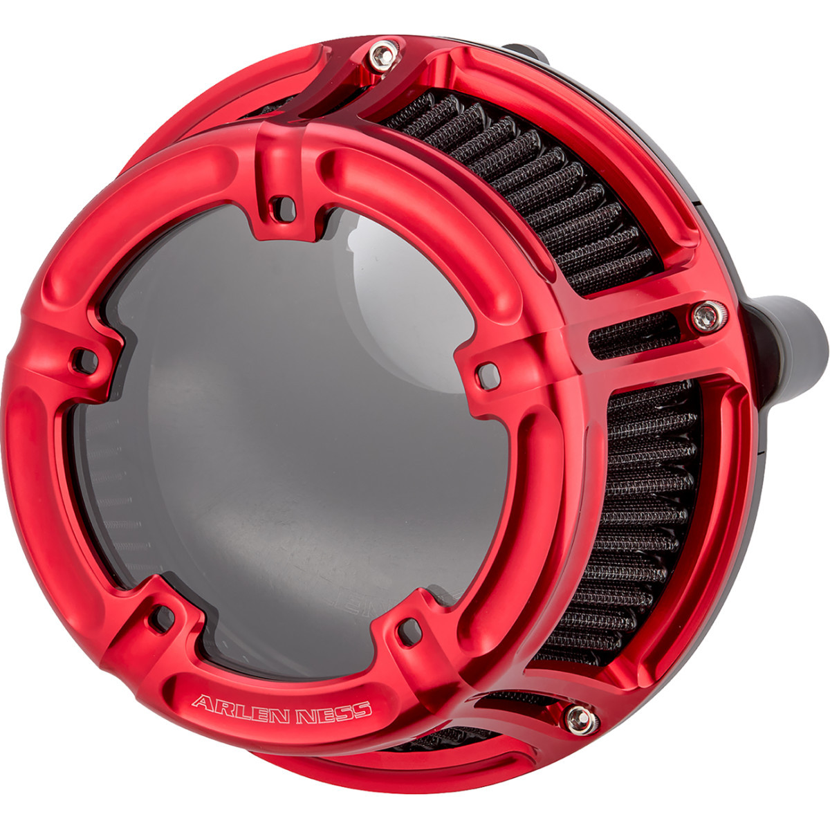 Arlen Ness #600-241 - Method™ Clear Series Air Cleaner - Red