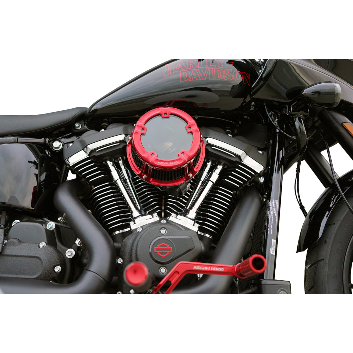 Arlen Ness #600-241 - Method™ Clear Series Air Cleaner - Red