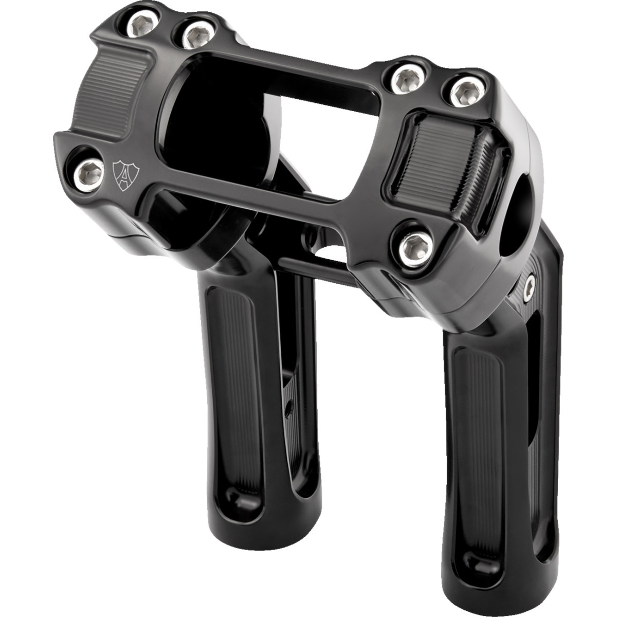 Arlen Ness #520-055 - Method Kickback Handlebar Riser - Softail Gauge Cut-Out - 7" - Black