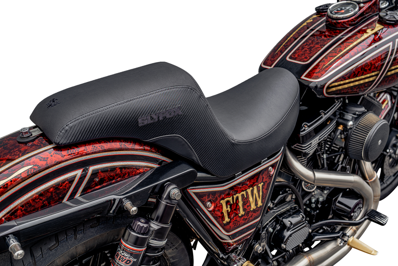 Slyfox #SlyFox4681A - Drifter Seat - Black Logo - Black Vinyl - Smooth - FXR '82-'00