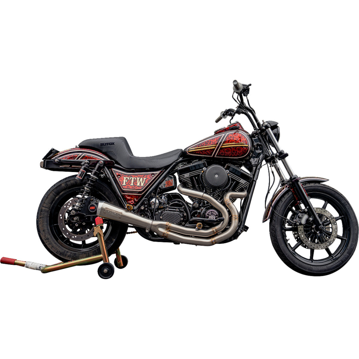 Slyfox #SlyFox4681A - Drifter Seat - Black Logo - Black Vinyl - Smooth - FXR '82-'00