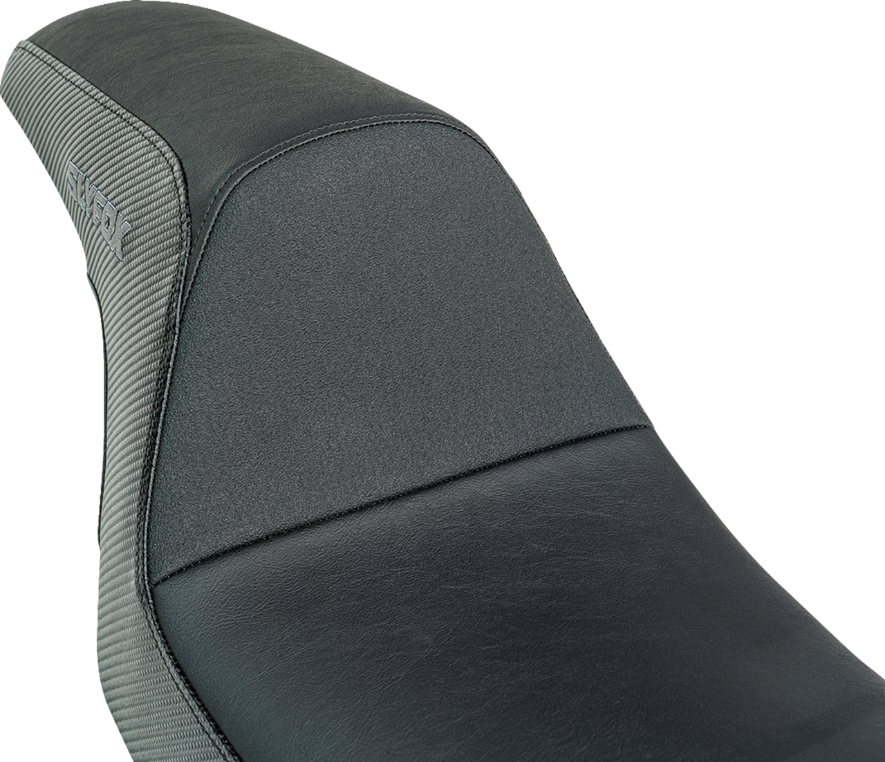 Slyfox #SlyFox4681B - Drifter Seat - Gray Logo - Black Vinyl - Smooth - FXR '82-'00