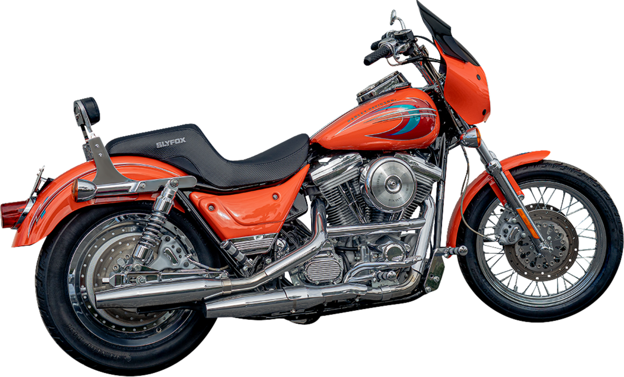 Slyfox #SlyFox4681B - Drifter Seat - Gray Logo - Black Vinyl - Smooth - FXR '82-'00