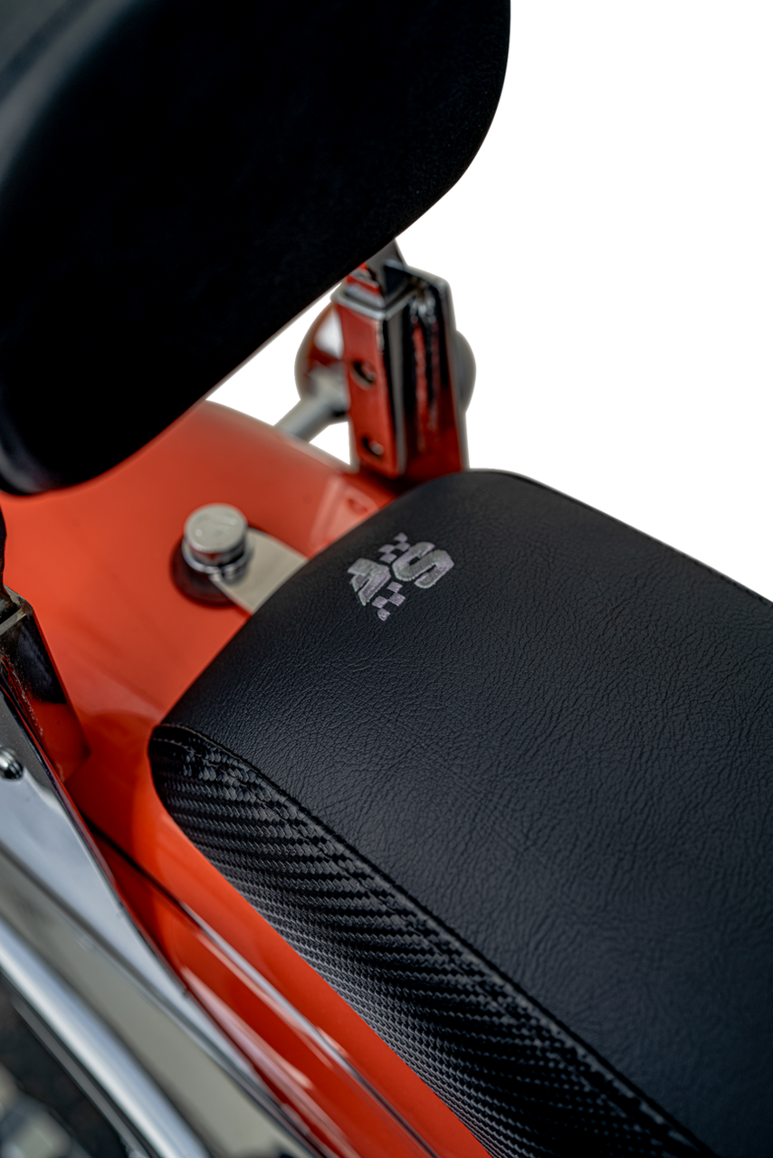 Slyfox #SlyFox4681B - Drifter Seat - Gray Logo - Black Vinyl - Smooth - FXR '82-'00