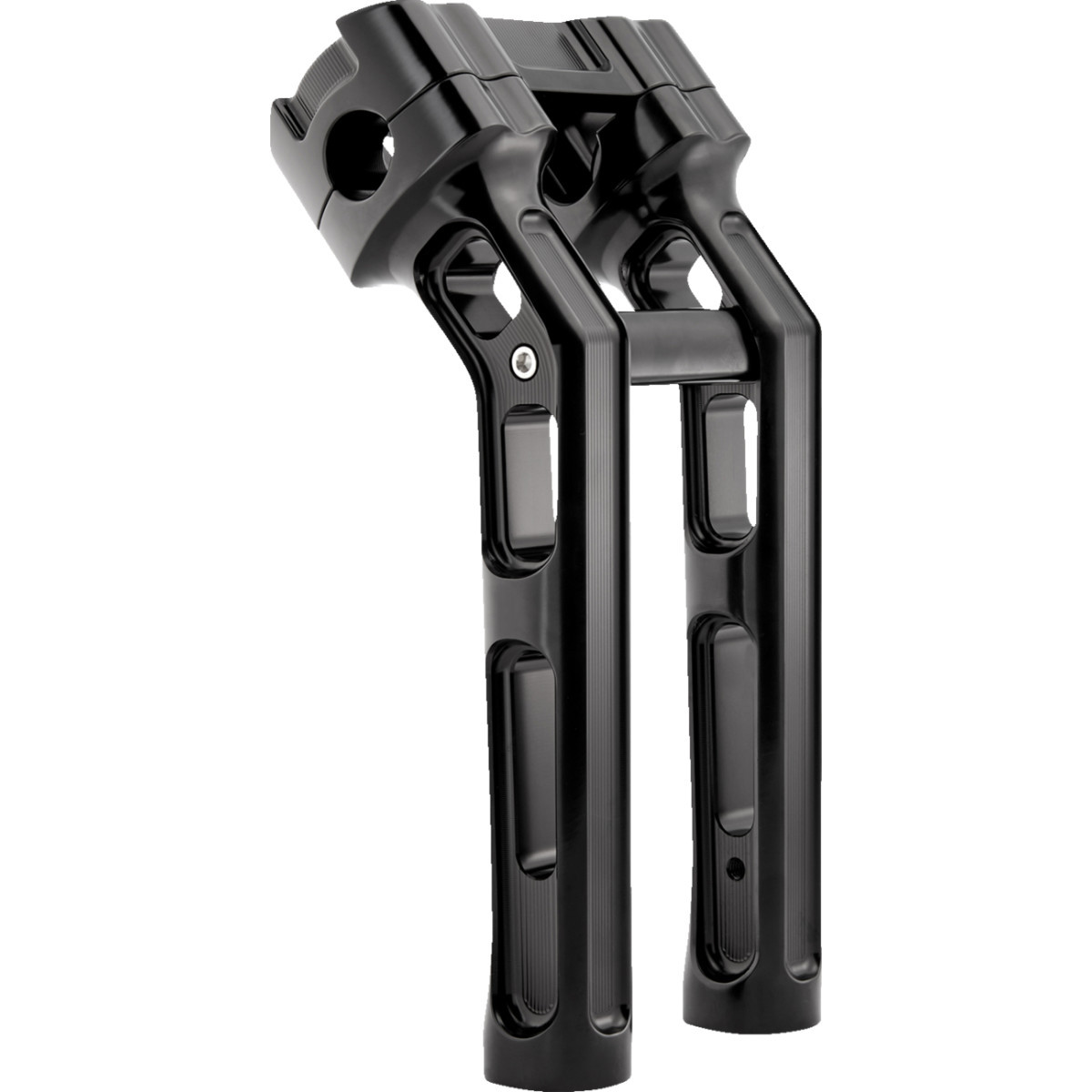 Arlen Ness #520-053 - Method Kickback Handlebar Riser - Softail Gauge Cut-Out - 10" - Black