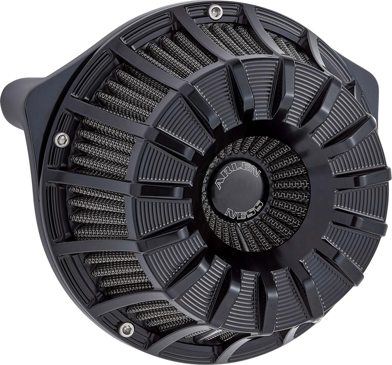 Arlen Ness #600-223 Inverted Series Air Cleaner Kit - 15-Spoke - All Black